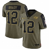 Nike Tampa Bay Buccaneers 12 Tom Brady 2021 Olive Salute To Service Limited Jersey Dzhi,baseball caps,new era cap wholesale,wholesale hats